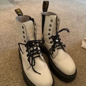 White Platform Doc Martins